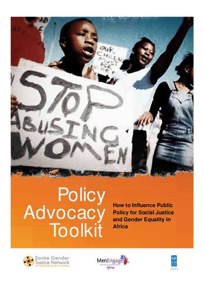 Policy Advocate Toolkit Men Engage Africa Sonke UNDP pdf