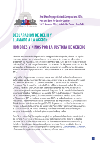 Delhi Declaration and Call to Action Spanish Final pdf