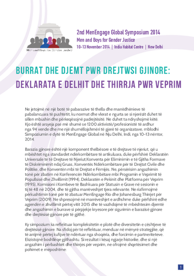 Delhi Declaration and Call to Action Albanian pdf