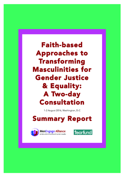 Faith Based Approaches Consultation Summary Report Men Engage Alliance pdf