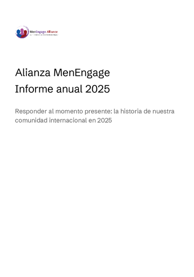 Alianza Men Engage Informe anual 2025