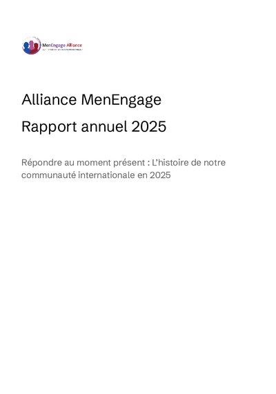 Alliance Men Engage Rapport annuel 2025