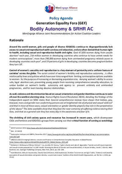 Bodily autonomy and sexual reproductive health rights pdf