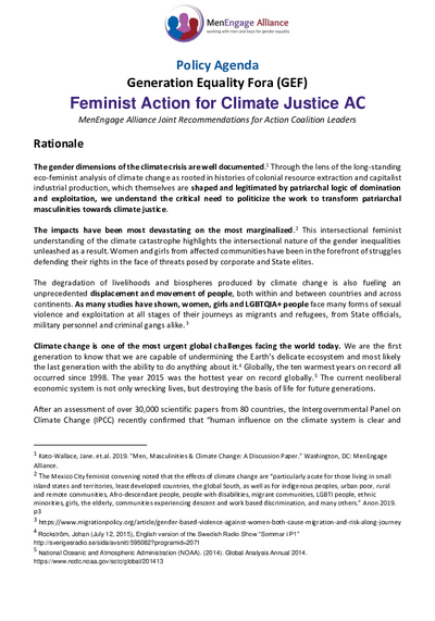 Feminist action for climate justice pdf