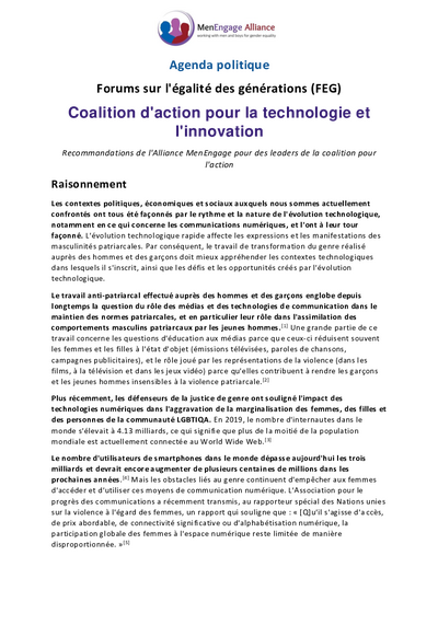 Coalition daction pour la technologie et linnovation pdf
