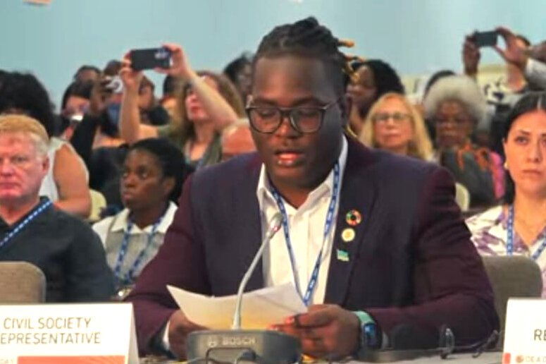 OAS&#x20;2025&#x20;Randall&#x20;Theodule&#x20;delivers&#x20;the&#x20;official&#x20;statement&#x20;on&#x20;behalf&#x20;of&#x20;the&#x20;LGBTTTI&#x20;Coalition&#x20;at&#x20;the&#x20;55th&#x20;Session&#x20;of&#x20;the&#x20;OAS&#x20;General&#x20;Assembly
