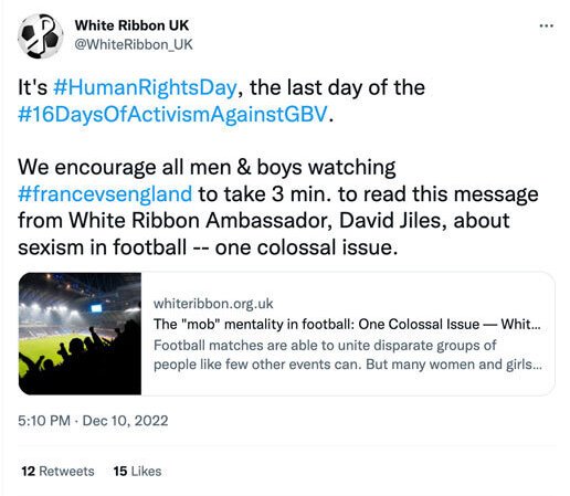 White Ribbon UK 450