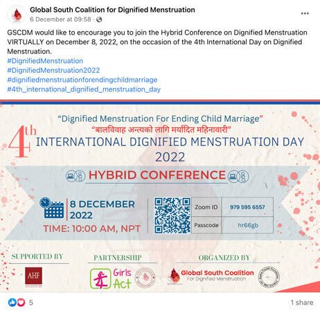 Global South Coalition for Dignified Menstruation 450