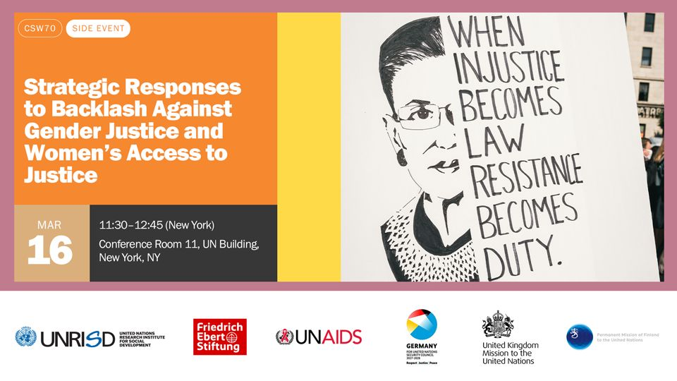 Strategic Responses to Backlash Against Gender Justice CSW70